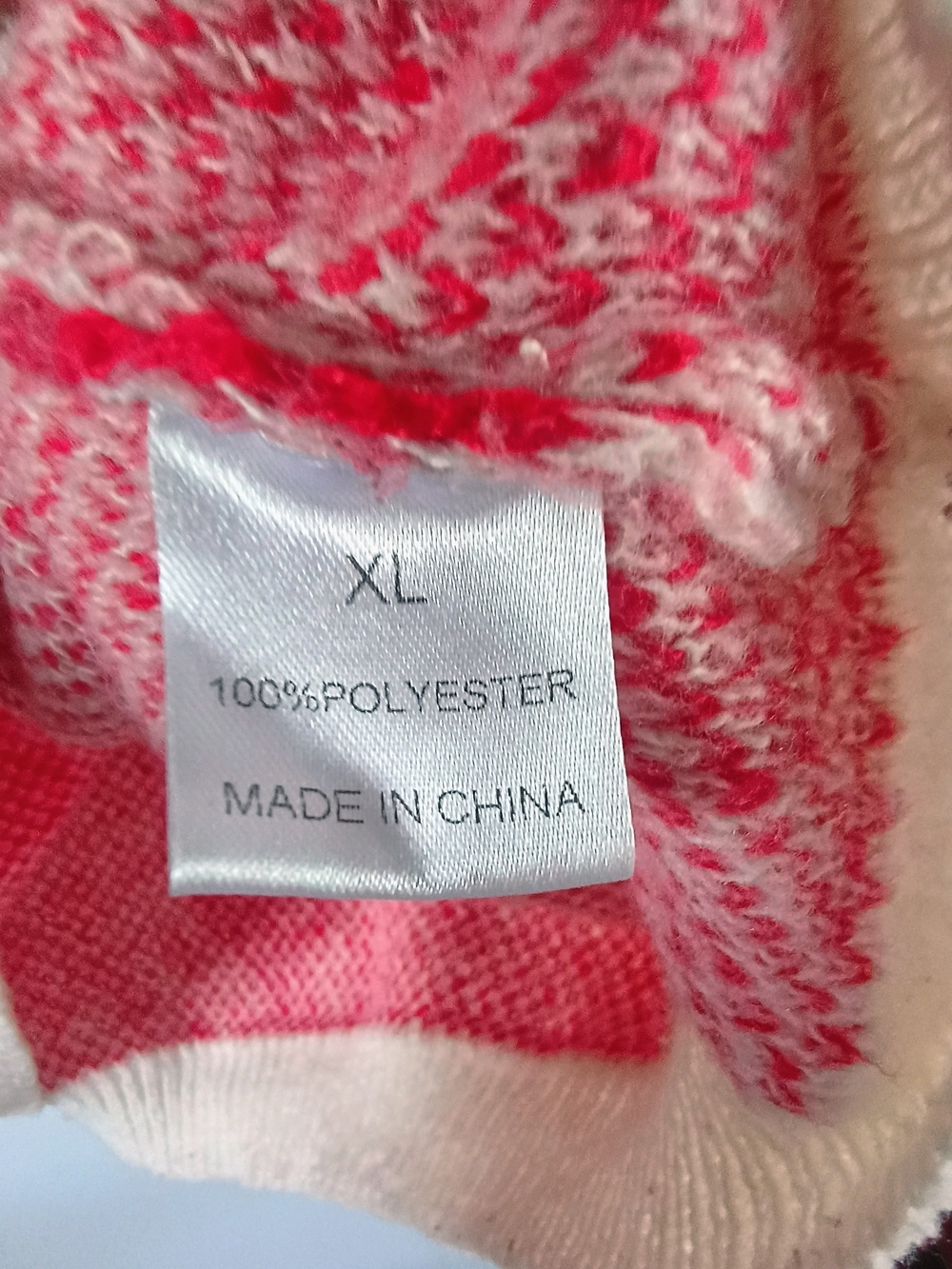 JK XL Pink Heart Sweater Rhinestone Valentine Coquette Fuzzy Knit Pullover Top - Picture 5 of 9